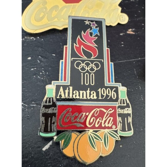 Lot Of 6 1996 Olympics Atlanta GA Coca-Cola Lapel Collectors Pins - Picture 4 of 8